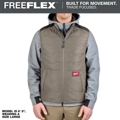Milwaukee Tools Men's FREEFLEXâ„¢ Lightweight Insulated Vest Brown