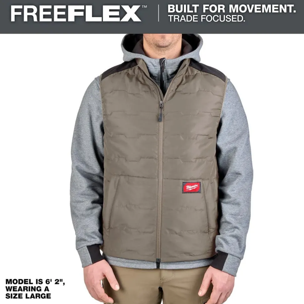 Milwaukee Tools Men's FREEFLEX™ Lightweight Insulated Vest Brown
