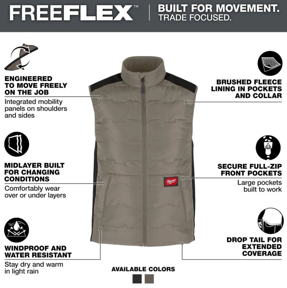 Milwaukee Tools Men's FREEFLEX™ Lightweight Insulated Vest Brown