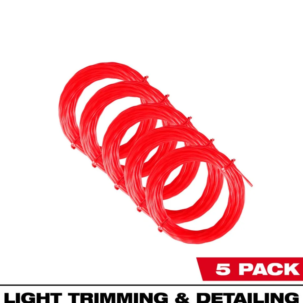 Milwaukee Tools Milwaukee .080" x 25’ (5 pk) Pre-Cut Twisted Trimmer Line 49-16-2810