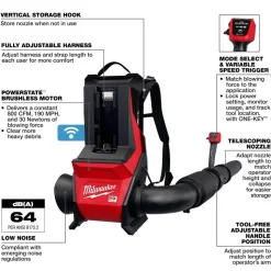 Milwaukee Tools MX FUEL™ Backpack Blower MXF600-0