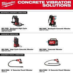 Milwaukee Tools MX FUEL High Cycle Concrete Vibrator Kit MXF372-2XC