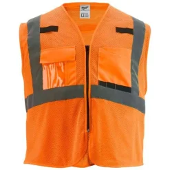 Milwaukee Tools Non-Breakaway Class 2 Mesh Safety Vest Hi-Vis Yellow 48-73-511Y