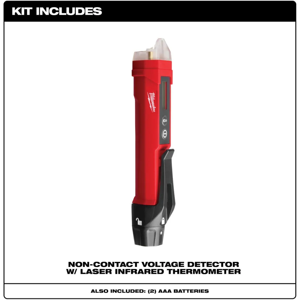 Milwaukee Tools Non-Contact Voltage Detector with Laser Infrared Thermometer 2225-20