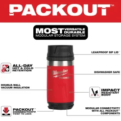 Milwaukee Tools PACKOUT 12oz Insulated Bottle with Sip Lid 48-22-8391R