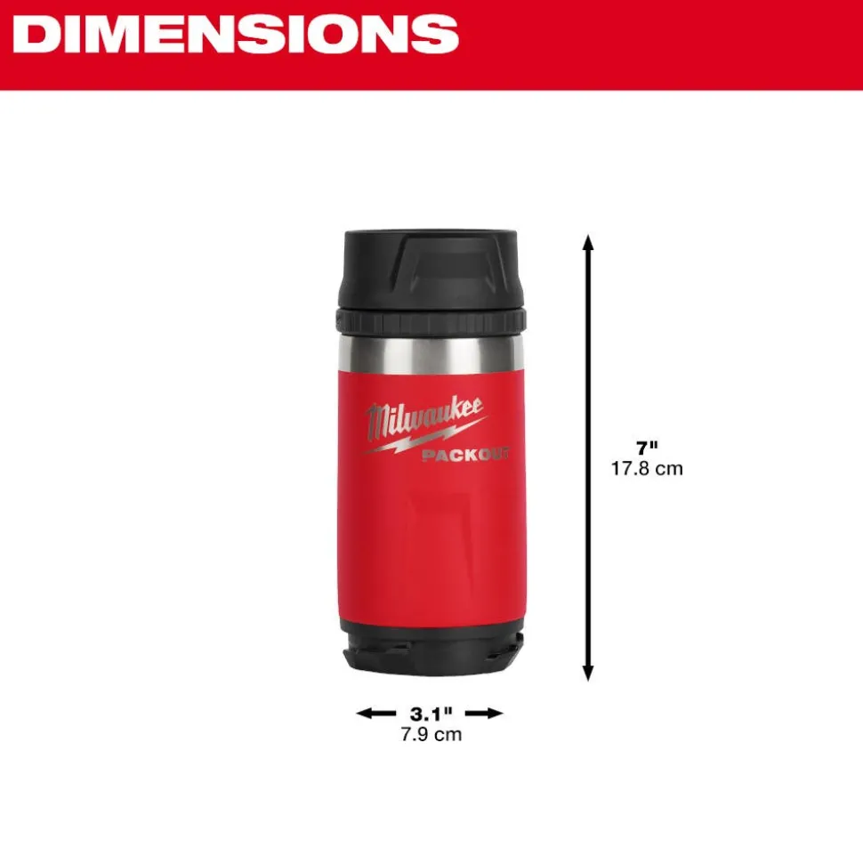 Milwaukee Tools PACKOUT 12oz Insulated Bottle with Sip Lid 48-22-8391R