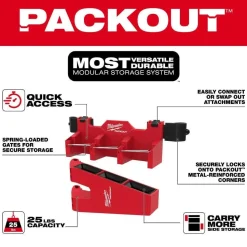 Milwaukee Tools PACKOUT Tool Box Long Tool Holder Attachment 48-22-8607
