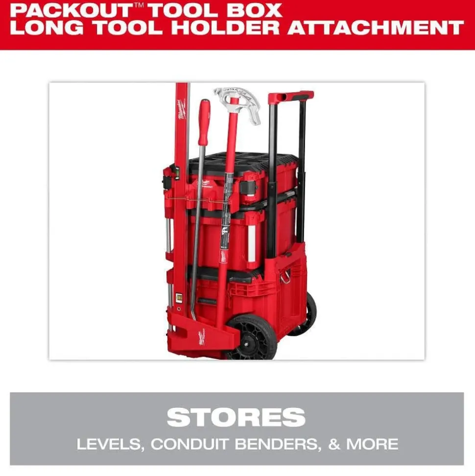 Milwaukee Tools PACKOUT Tool Box Long Tool Holder Attachment 48-22-8607