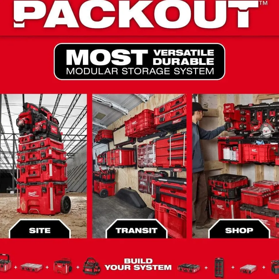 Milwaukee Tools PACKOUT Tool Box Long Tool Holder Attachment 48-22-8607