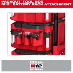 Milwaukee Tools PACKOUT Tool Box M12 Battery Rack Attachment 48-22-8604