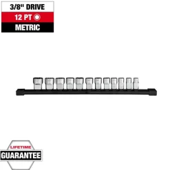 Milwaukee Tools 12pc 3/8” Drive 12-Point Metric Socket Set 48-22-9520