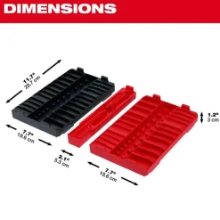 Milwaukee Tools 98pc 3/8" Drive 6-Point & 12-Point Metric & SAE Ratchet and Socket Trays 48-22-9285T