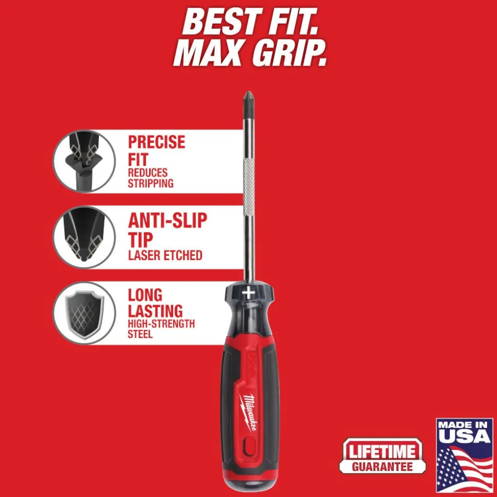 Milwaukee Tools 2PC Cushion Grip Screwdriver Set (USA) MT200-2