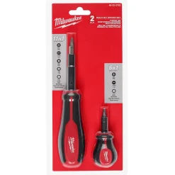 Milwaukee Tools 2pc 11-in-1 Multi-Bit Screwdriver and 6-IN-1 Stubby Multi-Bit Screwdriver Set 48-22-2763