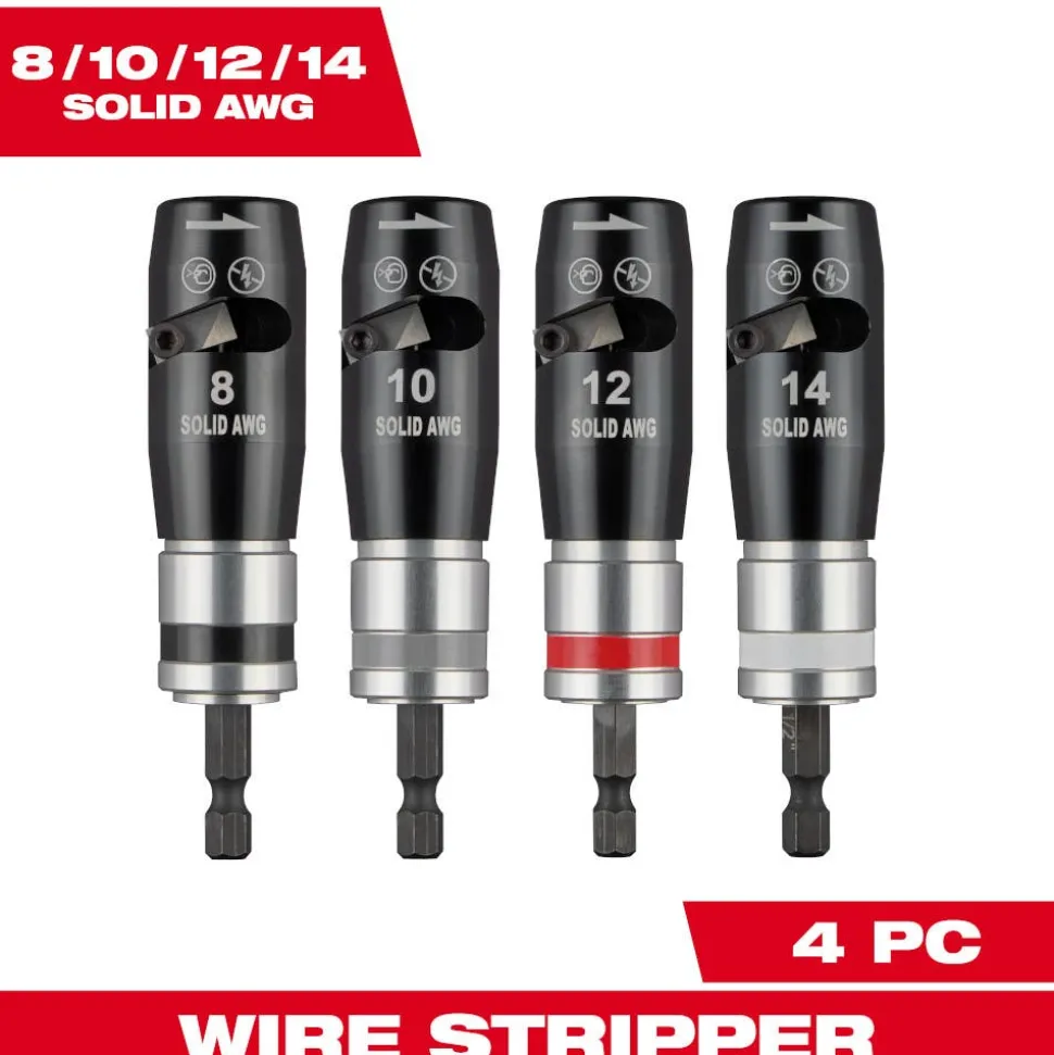 Milwaukee Tools 4PC Solid Wire Stripper Set 48-32-6406