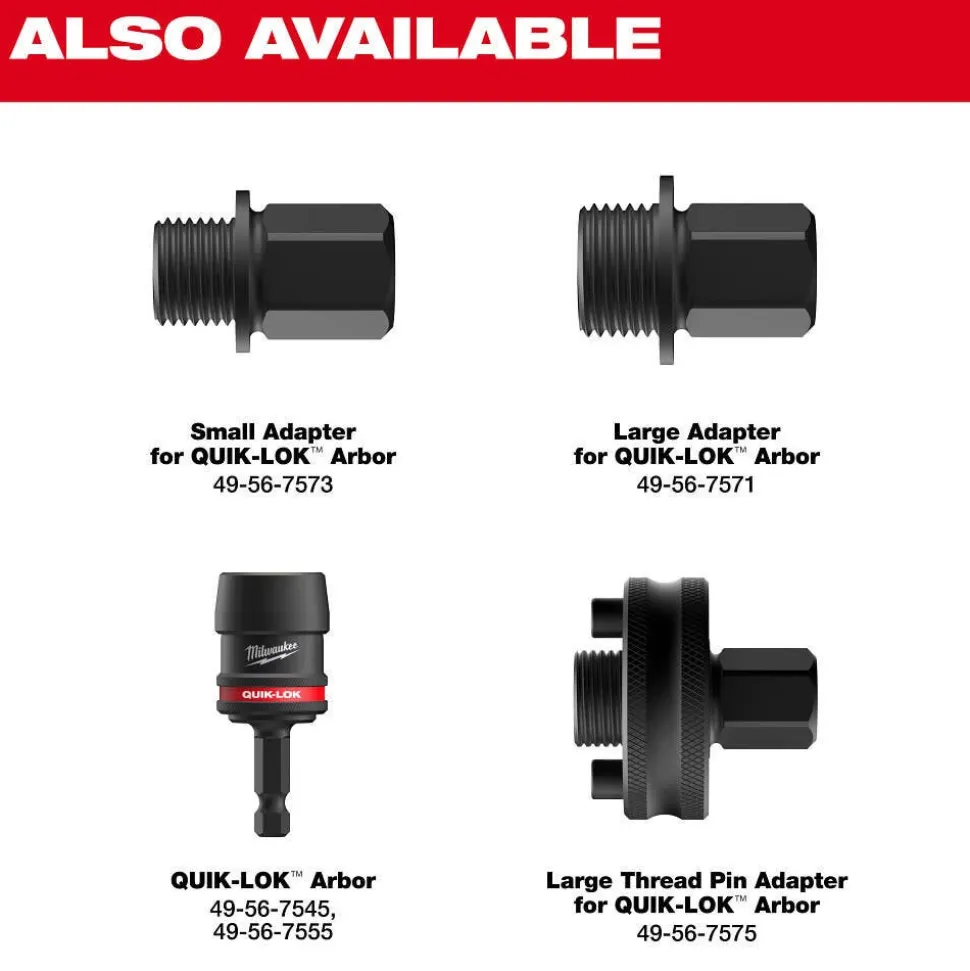 Milwaukee Tools QUIK-LOK Arbor Enlargement Adapter ARBOR ENLARGEMENT ADAPTER 49-56-7576