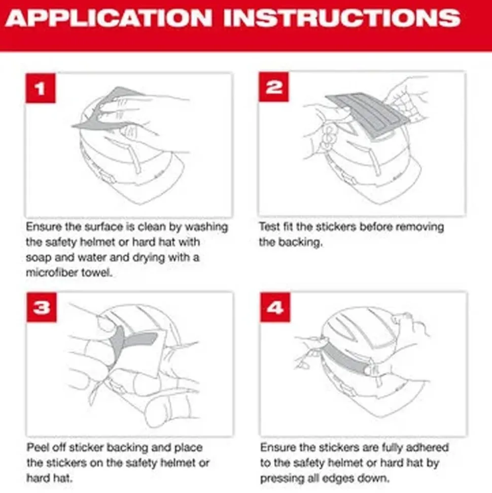 Milwaukee Tools Reflective Strips, Silver, 2 Piece, 20 Pack 48-73-4604B