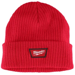Milwaukee Tools Rib-Knit Cuffed Beanie - Red M750R