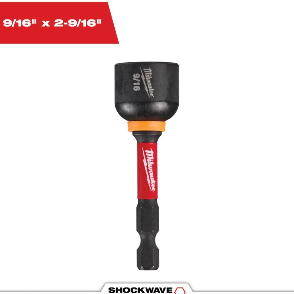 Milwaukee Tools SHOCKWAVE Impact Duty 9/16" x 2-9/16" Magnetic Nut Driver 49-66-4538