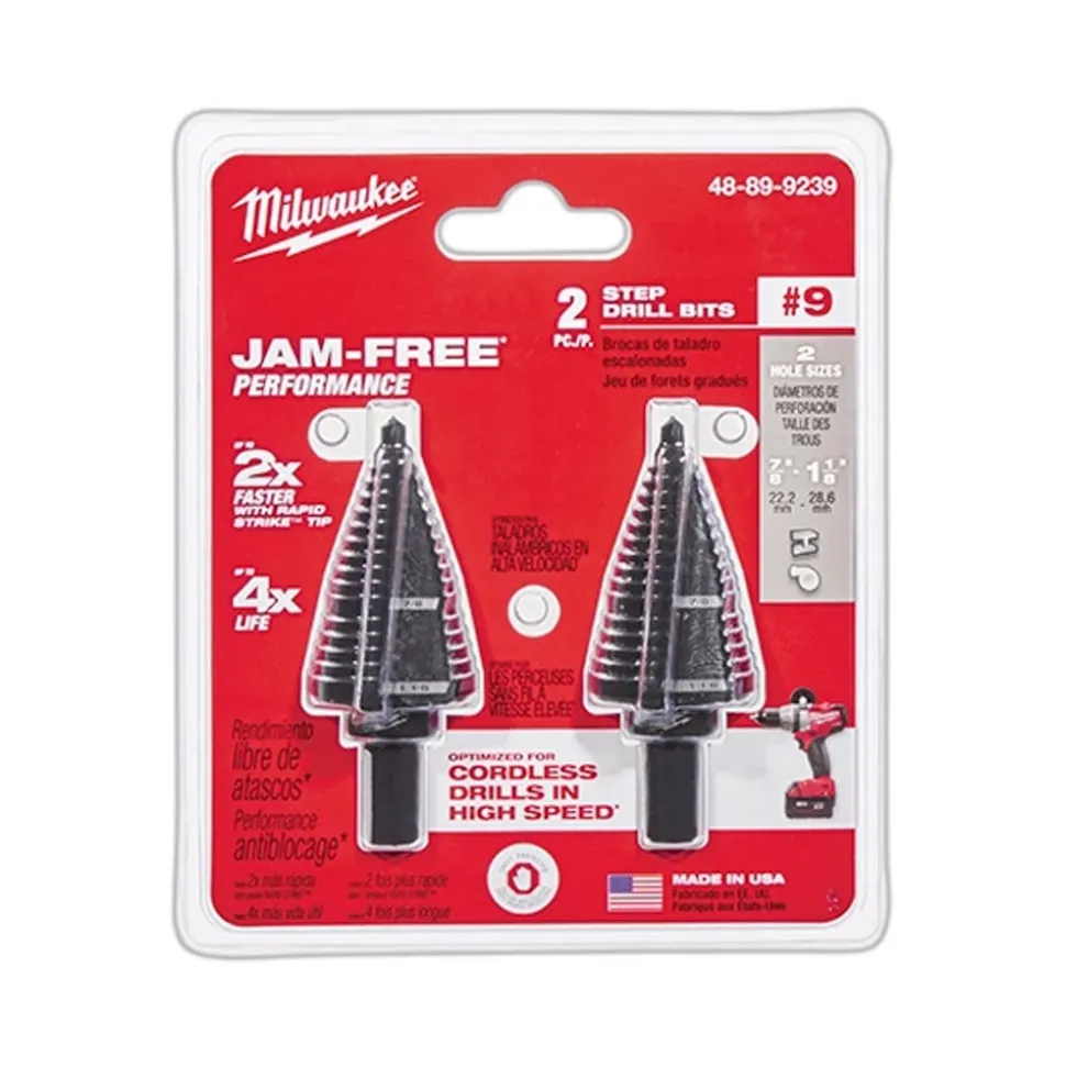Milwaukee Tools Step Drill Bit Set #9 - 2PC 48-89-9239