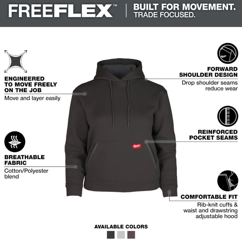 Milwaukee Tools Women's FREEFLEX Pullover Hoodie - Black F251B