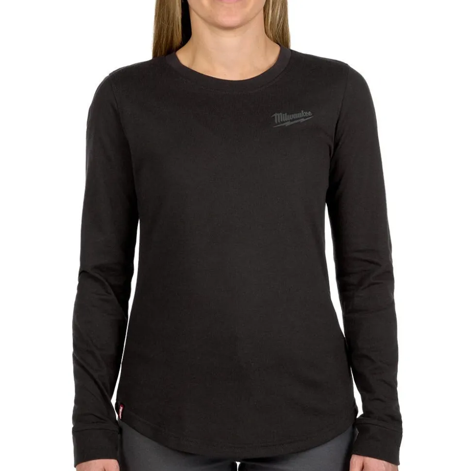 Milwaukee Tools Women's FREEFLEX™ Hybrid Tee - Long Sleeve Black