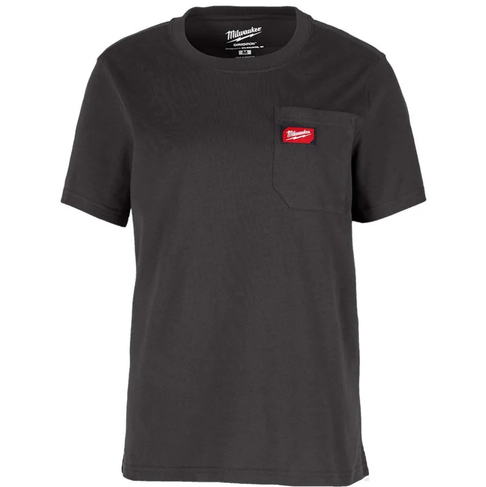 Milwaukee Tools Women's GRIDIRON Pocket T-Shirt - Short Sleeve - Black F451B
