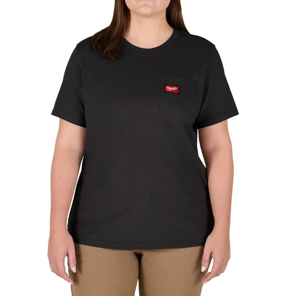 Milwaukee Tools Women's GRIDIRON Pocket T-Shirt - Short Sleeve - Black F451B