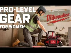 Milwaukee Tools Women's GRIDIRON Pocket T-Shirt - Short Sleeve - Black F451B