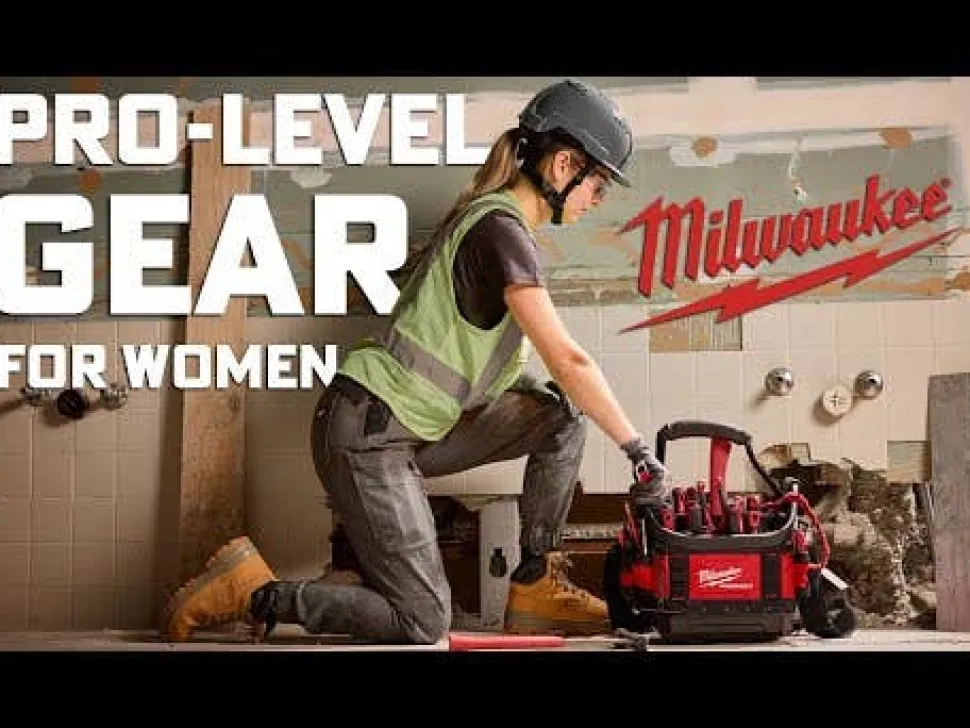 Milwaukee Tools Women's GRIDIRON Pocket T-Shirt - Short Sleeve - Black F451B