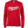 Milwaukee Tools Women's GRIDIRON™ Logo Tee - Long Sleeve Red