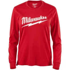 Milwaukee Tools Women's GRIDIRON™ Logo Tee - Long Sleeve Red