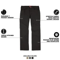 Milwaukee Tools Work Pants - Black M650B