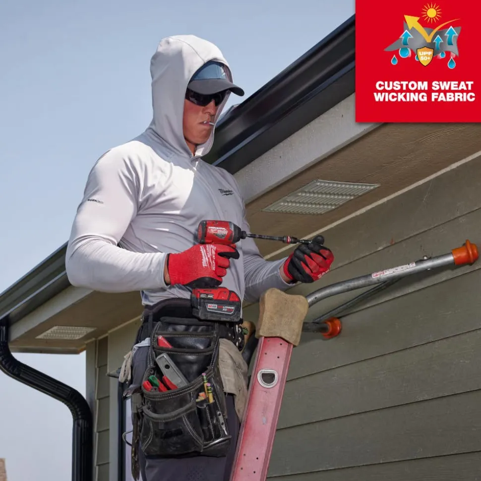 Milwaukee Tools WORKSKIN Hooded Sun Shirt Gray M550G