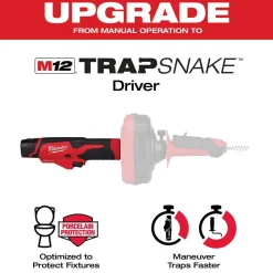 Milwaukee TrapSnake 25' Auger Drain Cleaner w/ Cable Drive 49-16-2573