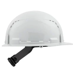 Milwaukee White Front Brim Vented Type 1 Class C Hard Hat w/ 4pt Ratcheting Suspension 48-73-1200