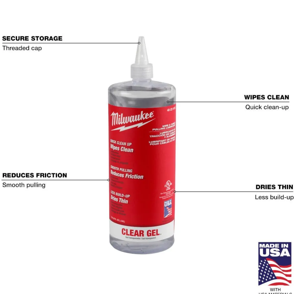 Milwaukee Wire & Cable Pulling Clear Gel Lubricant 48-22-4135