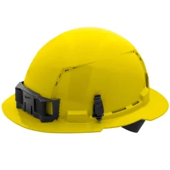 Milwaukee Yellow Full Brim Vented Type 1 Class C Hard Hat w/ 4pt Ratcheting Suspension 48-73-1203
