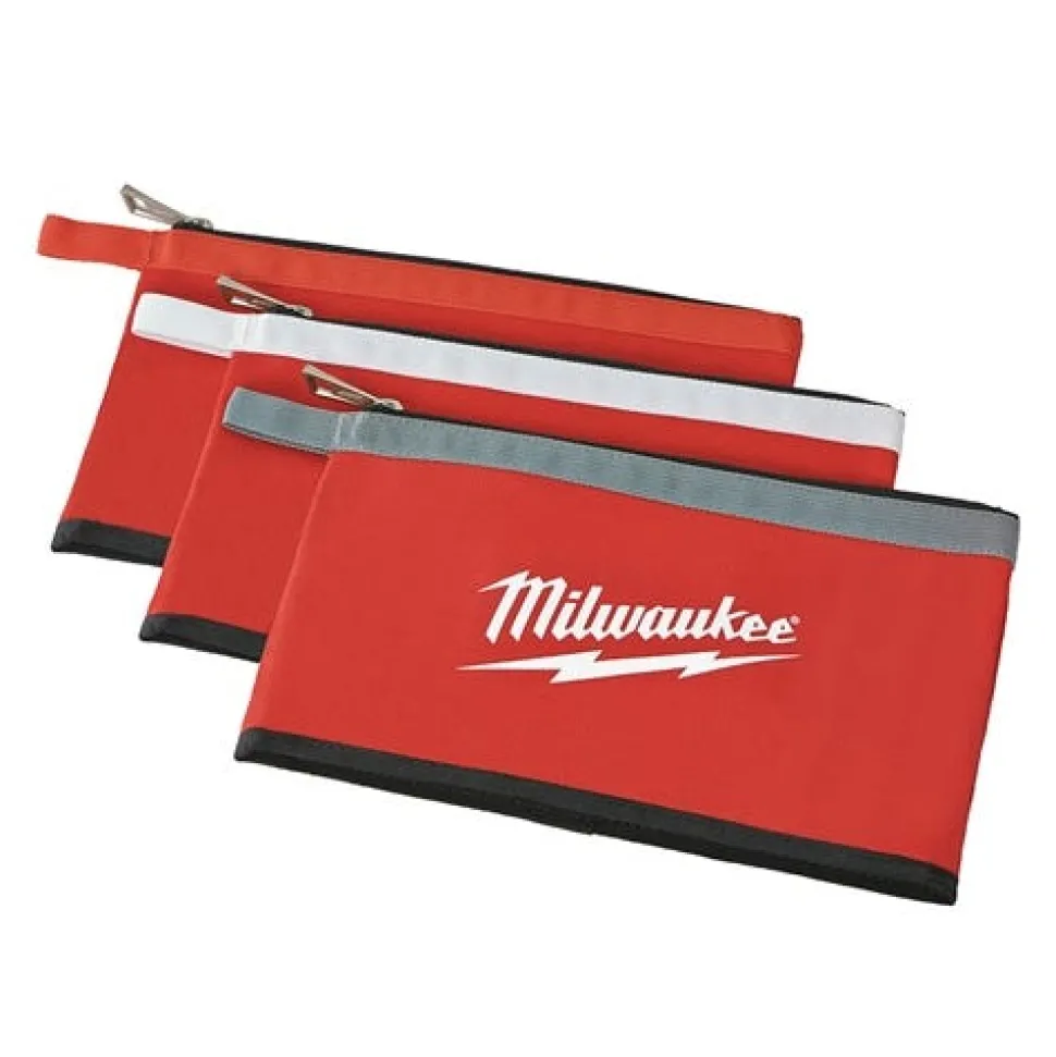 Milwaukee Zipper Pouch (3 Pack) 48-22-8193