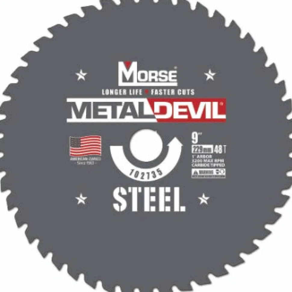 MK Morse 9" STEEL Metal Devil Circular Saw Blades 48 Tooth CSM948FSC