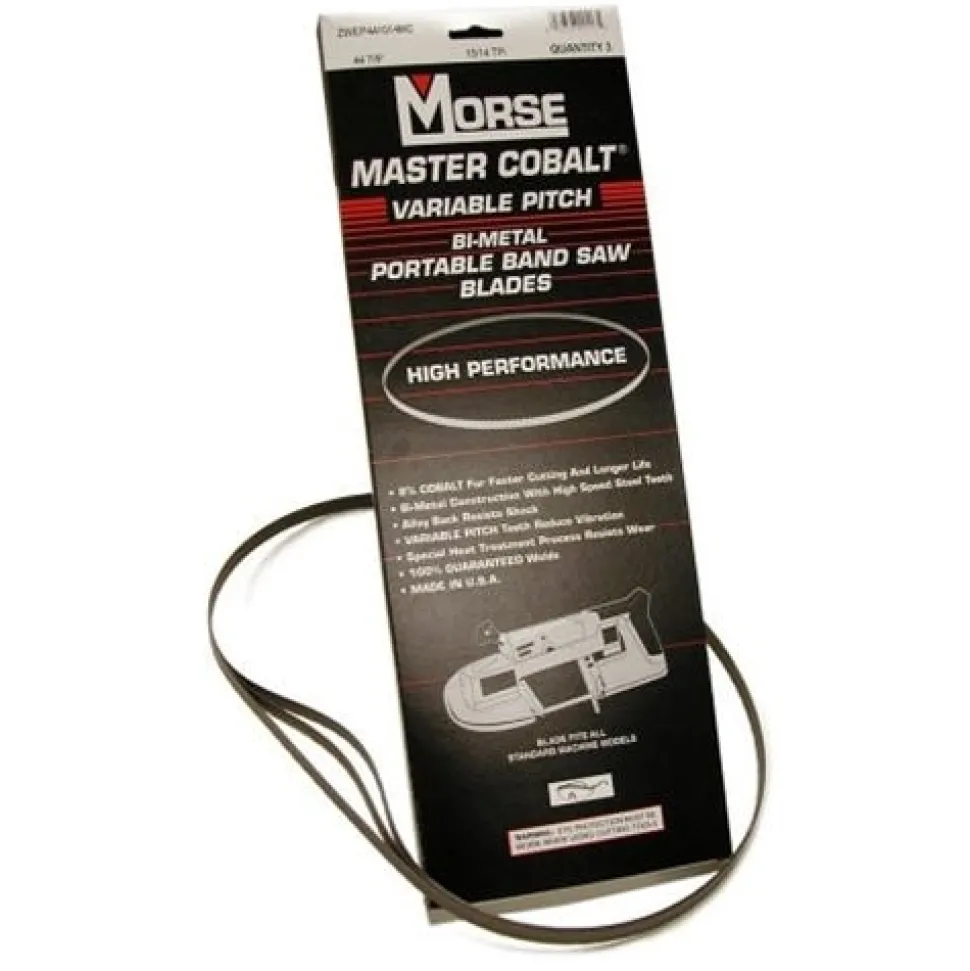MK Morse 35-3/8" x 1/2" x 0.020" Master Cobalt Band Saw Blades 18 TPI (3-Pack) ZWEP3518W