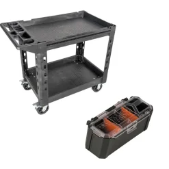 MODbox Utility Cart w/ MODbox Parts Bin Rail Attachment