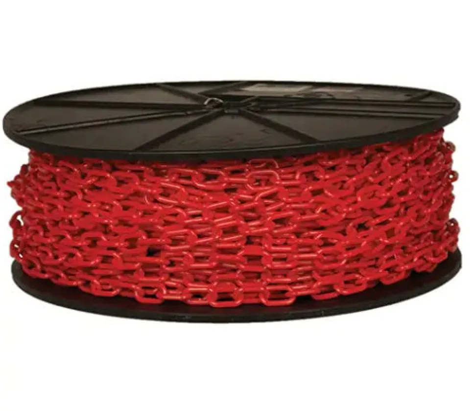 Mr Chain 2" Red #8 x 500 Ft. Plastic Barrier Chain 50005-500