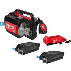 MX FUEL Concrete Vibrator Kit w/ ONE-KEY and MX FUEL REDLITHIUM HD12.0 Battery Pack Bundle