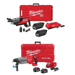MX FUEL Handheld 6" Core Drill Kit w/ One-Key and 18 FUEL 1-1/4" SDS Plus D-Handle Rotary Hammer Kit Bundle
