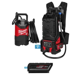 MX FUEL 1HP 2" Submersible Pump Kit w/ MX FUEL REDLITHIUM HD12.0 Battery Pack Bundle