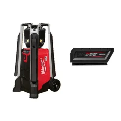 MX Rocket Light Tower 27,000 Lumens w/ Charger and MX FUEL REDLITHIUM HD12.0 Battery Pack Bundle