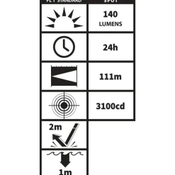 Nightstick Flashlight with Laser 140 Lumens (2x AA) NSP-2414GXL