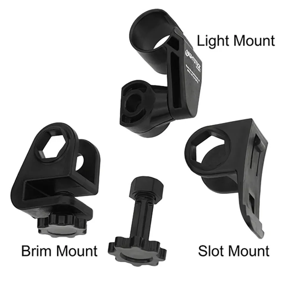 Nightstick Hard Hat / Helmet Flashlight Mount Slot or Brim (Holder Only) NS-HMC7