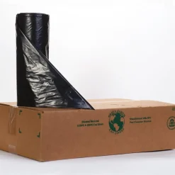 Noramco Black Can Liners, 56 gal, 43"x47", 1.85 mil thick, 100/case PGB4781